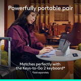 Logitech Mobi Fold Foldable Wireless Mouse with Quiet Click, Lilac