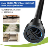 Forearm Crutches for Adults,Open Cuff,Handle with Light Reflector,Foldable and Height-Adjustable Elbow Crutches,High Density Sturdy Aluminum,A Pair, Black