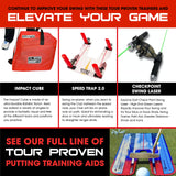 Golf Roll The Rock Putting Mat - Have Fun Perfecting Stroke, Alignment, Speed Control, Visualization, Consistency EyeLine Golf