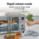 Hamilton Beach Sure Crisp 6-in-1 XL Digital Air Fryer Toaster Oven Combo, With Easy-Access French Doors, Bake, Broil, Toast, Pizza & Reheat Functions, 0.9 cu. ft. Capacity, Stainless Steel (31191)