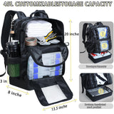 YOLIBON Fishing Tackle Backpack with Cooler,45L Large Tackle Bag with 2 Rod Holders & Clear Window,Outdoor Fishing Backpack for Fishing,Camping,Hiking,Camouflage Black