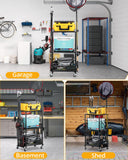 Fishing Rod Holder | Fishing Pole Rack for 10 Rods for Garage Basement or Indoor EXTCCT