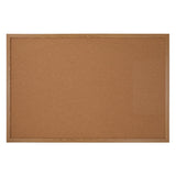 Office Depot® Brand Cork Bulletin Board, 48" x 96", Wood Frame with Oak Finish