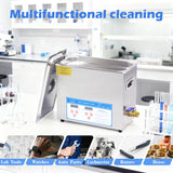VUA 6L Commercial Ultrasonic Cleaner with Digital Timer & Heater, Professional Ultrasonic Parts Cleaner, Ultra Sonic Cleaning Machine with 300W Heated Cleaner for Glasses Industrial Parts Tools Lab