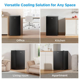 Midea MERM33S1ABB Mini Fridge, 3.3 Cu.ft Compact Fridge with Internal Light, Adjustable Thermostat, Reversible Door, Low Noise for Dorm, Office, Bedroom Black