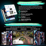 11 Inch Tablet Android 16 Tablets with Keyboard, 36GB RAM + 256GB ROM (2TB Expand), 1280 * 800 ISP Display