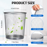 Hushee 12 Pcs Metal Mesh Trash Can Wire Waste Paper Basket Trash Bin Garbage Can for Dorm Room, Office Under Desk, School, Kitchen, Bedroom, Den, Toilet(Silver,12 Pcs)