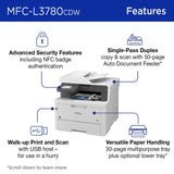 Wireless Digital Color All-in-One Printer with Laser Quality Output, Single Pass Duplex Copy & Scan | Includes 2 Month Refresh
