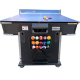 RACK Triad 7-Foot 3-in-1 Multi-Game Swivel Billiard/Pool Table (Black Felt with Black Body) – Pool, Table Tennis & Air Hockey Combo Game Table for Adults & Kids, Home Game Rooms