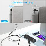 Desk Clamp Power Strip 10FT, Acozvin 40W Total Fast Charging Station