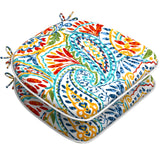 Outdoor Chair Cushions Seat Cushions with Ties, Patio Chair Pads D16xW17 Inch for Patio Furniture Garden Home Office