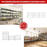 REIBII 82.6" H*60''W*17.7" D Steel Heavy Duty Wire Shelving with Wheels, 6-Tier Adjustable Storage Shelves 3598LBS Commercial Metal Shelves for Pantry, Garage, College Dorm School Industrial Shelving