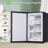 Mini Upright freezer 3.6 Cu.Ft Mini Freezer with Reversible Stainless Door