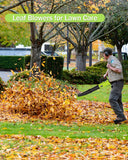 Cordless Leaf Blower - 2x5.2Ah Battery, 23500 RPM Max Power, 7-Speed Control, 2 Extended Tubes for Lawn Care, Patio Cleaning, Blowing Leaves and Dust