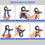Grip Strength Trainer - 2 Pack Hand Gripper Strengthener Adjustable Resistance Non-Slip Forearm Finger Strengthener Perfect for Workout and Hand Rehabilitation N1Fit