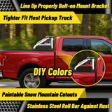 MONOKING Full Size Stainless Steel Roll Bar for Truck with Brake Light, Sports Bar for 2007-2026 Raptor F150 F250 F350 F450 Silverado 1500/2500/3500/4500 Sierra Dodge Ram Tundra Titan