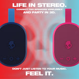 Skullcandy Ounce+ Wireless Bluetooth Speaker - IPX7 Waterproof Mini Portable Speaker with 16 Hour Battery, True Wireless Stereo, and Ballistic Nylon Carry Strap (Navy)