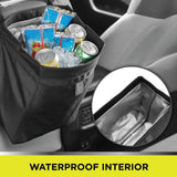 GXDRTUN Collapsible Waterproof Car Trash Bag, Universal‑Fit Black Automotive Garbage Bin, Portable Hanging Auto Waste Storage Organizer for Vehicle Interior(2Pack)