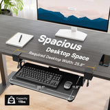 BONTEC Under Desk Keyboard Tray, Pull-Out Keyboard & Mouse Platform