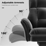 Big and Tall Office Chair, Flip Armrests for Pets & Cross Legged Sitting