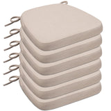 Chair Cushions for Dining Chairs, D-Shaped Seat Cushions with Removable Washable Cover and Ties