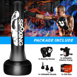 Vobab Standing Punching Bag for Adult Teens 70", Heavy Punching Bag with Boxing Gloves and Electric Air Pump for Beginners Training MMA Muay Thai Fitness Kickboxing Home Gym Vobab