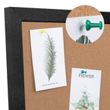 Board2by Cork Board Bulletin Board 36 x 48, Black Wood Framed 4x3 Corkboard, Foldable Office Board for Wall Decor, Large Wall Mounted Notice Pin Board with 36 Push Pins for School, Home & Office