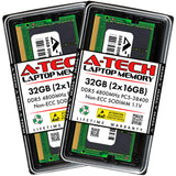 A-Tech 32GB Kit (2x16GB) DDR5 4800MHz PC5-38400 CL40 SODIMM 1.1V Non-ECC Unbuffered SO-DIMM 262-Pin Laptop Computer RAM Memory Upgrade Modules