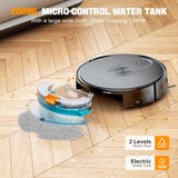 XIEBro Robot Vacuum and Mop Combo, 2 in 1 Robotic Vacuums Cleaner with 6500Pa Max Suction, App/Wi-Fi/Voice, Robot Vacuum with Schedule, Self-Charging, Slim, for Pet Hair, Hard Floor, Carpet