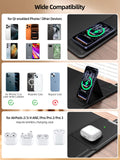 Mouse Pad with Magnetic Wireless Charger & Adjustable Phone Stand