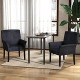 GIANTEX Office Waiting Room Chairs, Set of 2 Fabric Executive Guest Chair, Upholstered Reception Chair with Padded Arms, Backrest, Wood Legs, Guest Chairs for Meeting Room, Dining Room