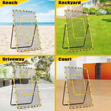 Volleyball Rebounder Net 7x4 ft -5 Angles Adjustable, Outdoor Portable or Home Training Equipment, Backyard Volleyball Trainer with Rebound Net, with Travel Bag (4X6.9)
