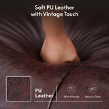 FLEXISPOT XL31-XL Oversized Power Lift Recliner for Elderly, 400 Lbs Heavy Duty Lay Flat Lift Chair with Extra Wide 27" Seat, Massage & Heat, Dual Motor Electric Recliner for Living Room, Dark-Brown