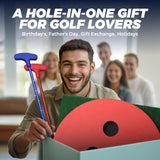 Golf Putting Game Set, Mini Golf Game Set with 2 Putters 2 Balls, 10 Feet Practice Putting Green Mat for Adults, Indoor Outdoor Backyard Party Game
