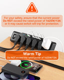 Desk Clamp Power Strip Surge Protector with 1800J, 6 Ft Mount Power Strip 6 Outlets and 6 USB (Any C Port 35W) for Laptop, Home Office Dorm, Fits 1.96" Table Edge