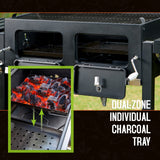 Sophia & William Extra Large Charcoal BBQ Grills with 794 SQ.IN. Cooking Area, Heavy Duty Outdoor Barbecue Grill, Black