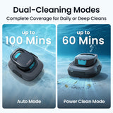 (2026 Upgrade) Aiper Cordless Robotic Pool Cleaner, Dual-Cleaning Modes with 1820GPH Suction, 100-Min Runtime, Pool Vacuum for Above Ground Pools up to 860 Sq.ft, Charcoal & Cyan