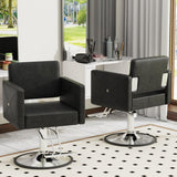 LOUVIXA Barber Chair for Hair Stylist, Height Adjustable Hydraulic Hair Salon Chair, 360 Degrees Rotation, Multi-Function Shampoo Chair for Salon Home Barbershop, Black
