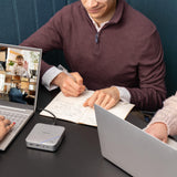 Speakerphone Hub | Portable Audio Docking Station with 360° Sound Input and Smart Noise Cancellation | Conference Speaker and Microphone SideTrak