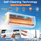 Albott Mini Split Air Conditioner and Heater, 12,000 BTU, SEER2 18, 115V Inverter Energy-Efficient AC with Self-Cleaning, Remote and APP Control, Easy Installation, Cools up to 750 Sq.Ft.