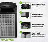 Alpine 40-Gallon Outdoor Commercial Trash Can with Ashtray & Locking Lid