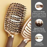 Olivia Garden NanoThermic Ceramic + Ion Flex Scalp-Hugging & Vented Hair Brush NT-FLEXCO (Combo)