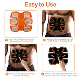 Electronic Muscle Stimulator, Abs Stimulator, EMS Abdominal Muscle Stimulator,Muscle Trainer,USB Rechargeable Gear for Abdomen/Arm/Leg, Ab Stimulator Equipment for Men Women,12 Free Gel Pads