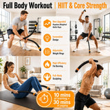 Salario Portable Cordless Battle Ropes – Home Gym Workout Equipment for Intensive Training & Core Strength, Ideal for Home, Office, Travel and Small Spaces(Black, 2-Pair Pack)