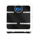 Thinner by Conair Scale for Body Weight, Digital Bathroom Scale with Body Fat, Muscle and BMI in Black
