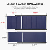 PURPLE LEAF Extra Large Outdoor Chaise Lounge Set of 4, Aluminum, Navy Blue