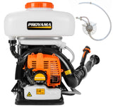 PROYAMA 51.7cc 3 in 1 Gas Powered Sprayer, 3.7 Gallon Backpack Turbo Pump Mist Duster Mosquito Fogger, Vibration-Damping Harness Leaf Blower with ‌Auto-Lock Handle for Garden Spraying