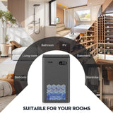 ToLife Dehumidifier for Home 95 OZ Water Tank, 1000 sq.ft Dehumidifiers for Basement Bedroom Bathroom with Auto Shut Off 7 Colors LED Light, Grey