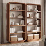 5-Tier Bookshelf, 71" Tall Bookcase, Open Display Shelves, Walnut