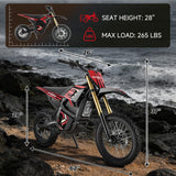 Oryxearth Electric Dirt Bike VE-5, 3000W Peak Motor